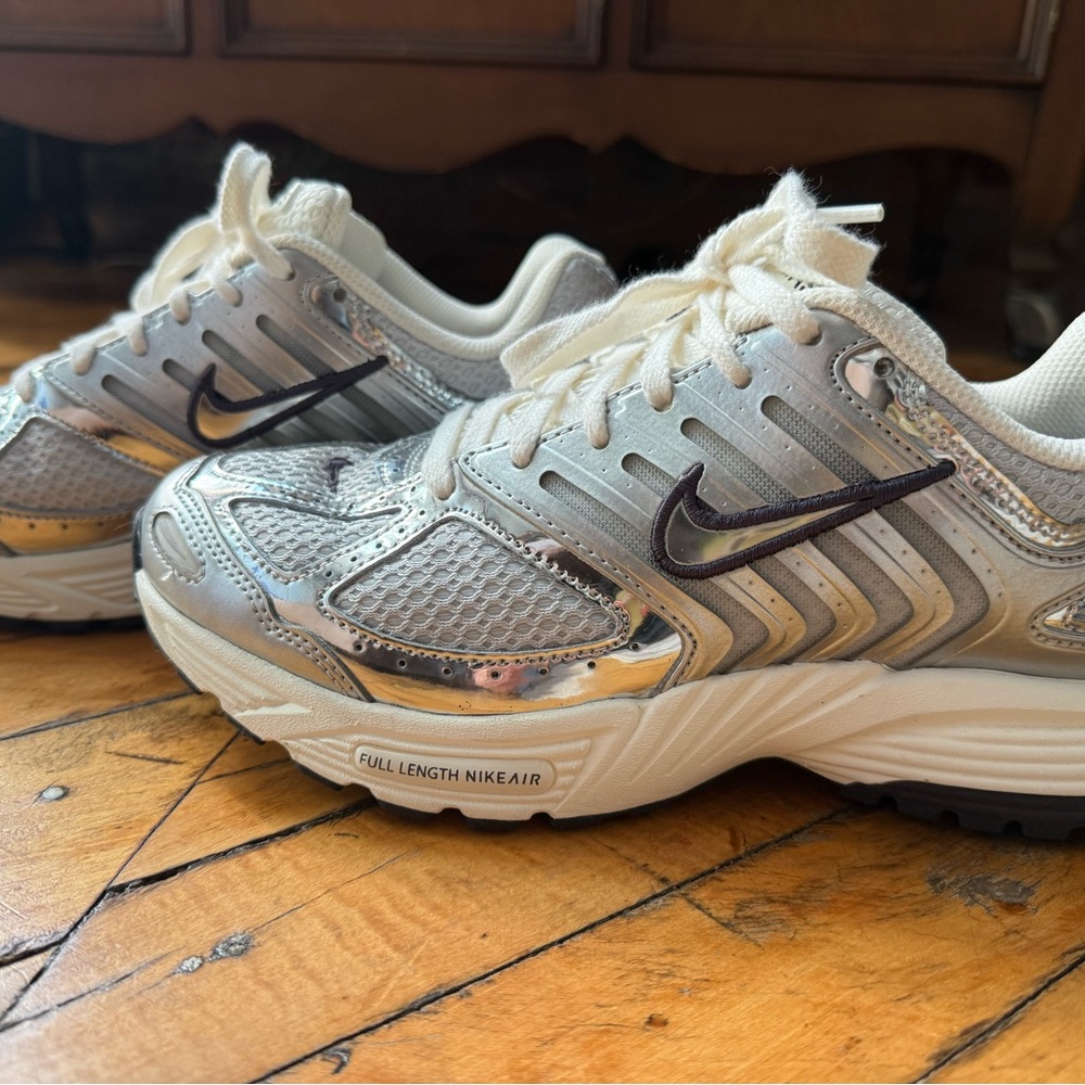Nike Air Pegasus Silver and White Sneakers